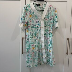 Lulus Floral Button-Down Dress